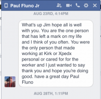 Personal Note from Paul Fluno